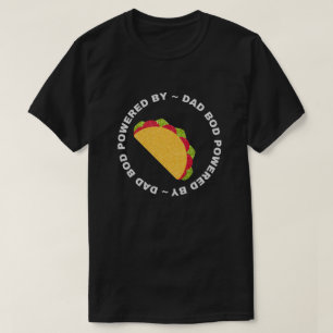 Camiseta Pai De Bacalhau Alimentado Por Tacos Glitter T-Shi