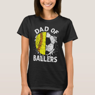 Camiseta Pai De Balas Padre Son Softball Jogador C
