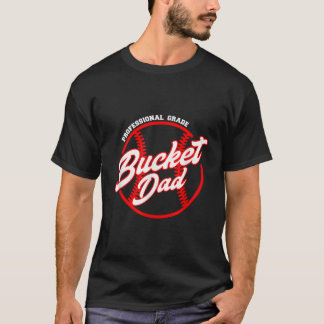 Camiseta Pai de Balde de Meninas Prendedor de Baseball em L