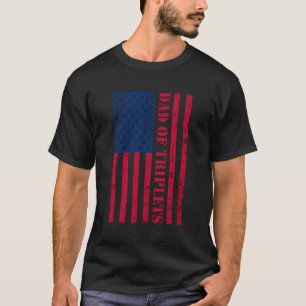Camiseta Pai De Bandeira Americana Do Pai Triplet Do dia de