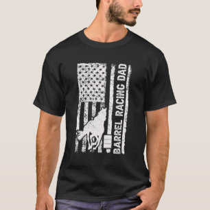 Camiseta Pai De Bandeira De Barrel Racing Nos Estados Unido