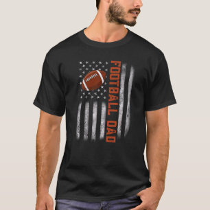 Camiseta Pai De Bandeira De Futebol Da American Flag Vintag