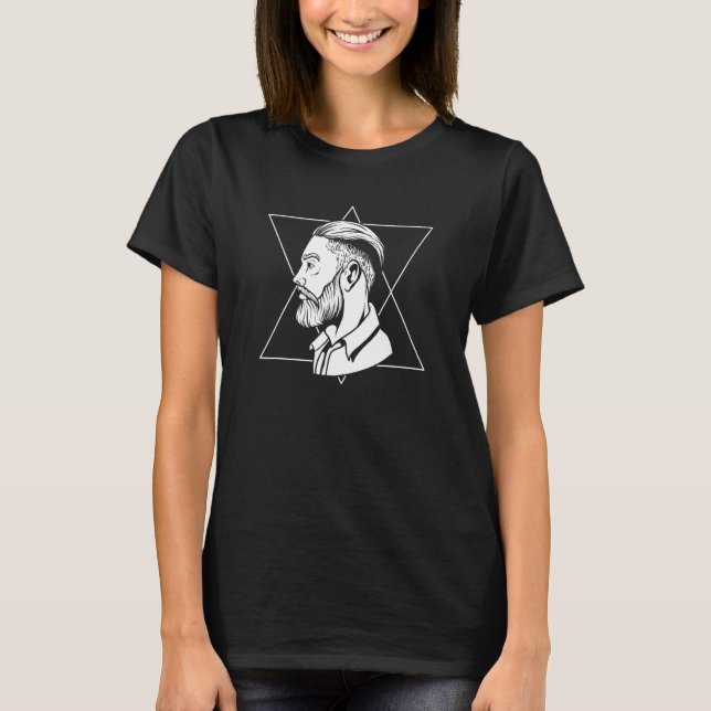 Camiseta Pai De Barba De Cheio De Meninos Longo - Comprimid (Frente)