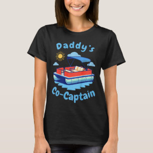 Camiseta Pai de barco Co-capitão Barco a reboque Garoto Dia