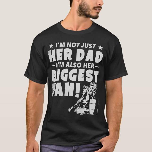 Camiseta Pai de Barrel Racer com Presente para Garota de Ca (Frente)