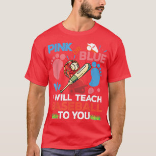 Camiseta Pai De Baseball Para Ser Sexo Revele O Chá de fral