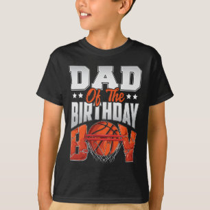 Camiseta Pai de basquete aniversário Boy Family Baller b-da