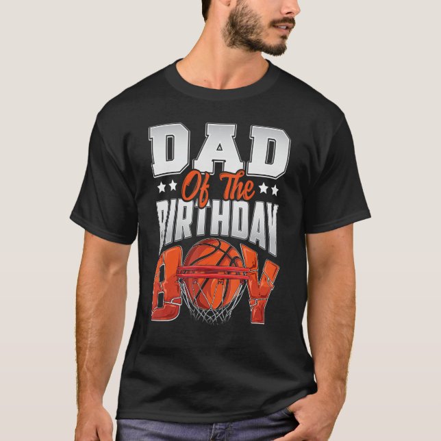 Camiseta Pai de basquete aniversário Boy Family Baller por  (Frente)