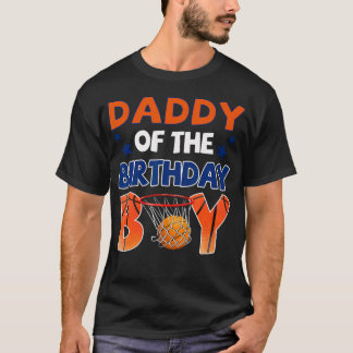 Camiseta Pai de Basquete Do Menino Aniversariante Família