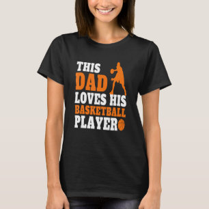 Camiseta Pai de basquetebol masculino dizendo Pai de jogado