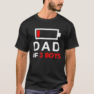 Camiseta Pai De Bateria De 3 Boys