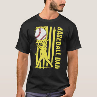 Camiseta Pai de Beisebol Bandeira EUA