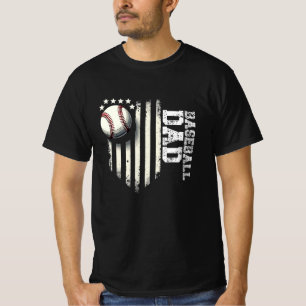 Camiseta Pai de beisebol EUA Dia de os pais de bandeira ame