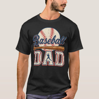 Camiseta Pai de Beisebol Feliz Dia dos Pais para Homens Esp