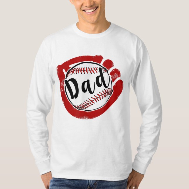 Camiseta Pai de beisebol para a Mãe de Softball de Baseball (Frente)