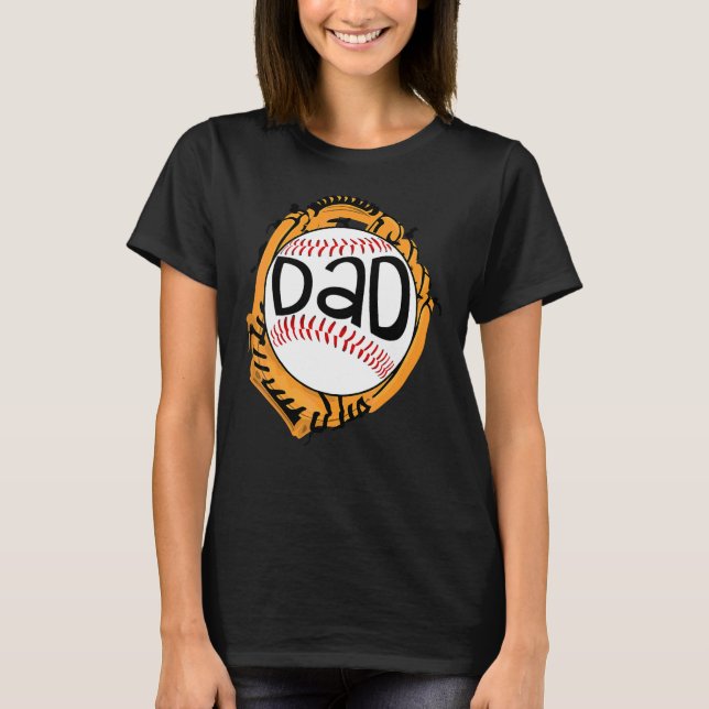 Camiseta Pai de beisebol para baseball Softball D da mãe (Frente)