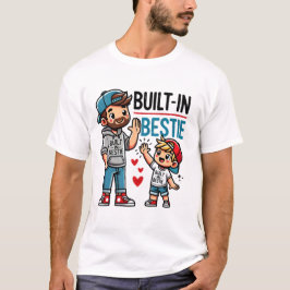 Camiseta Pai de Bestie e Camisa-T com Correspondência de Fi