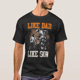 Camiseta Pai De Bicicleta Como Pai Como Son Motocross Famíl