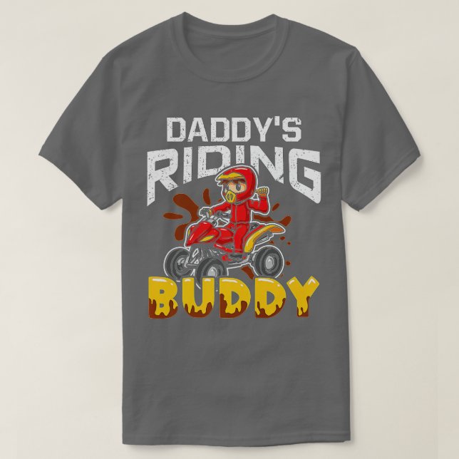 Camiseta Pai de bicicleta quádrupla ATV de 4 rodas (Frente do Design)