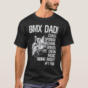 Camiseta Pai de BMX Treinador Patrocinador Mecânico Piloto