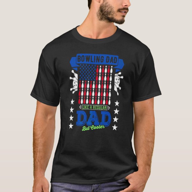 Camiseta Pai De Boliche Merca Como Um Pai Regular Mas Apena (Frente)