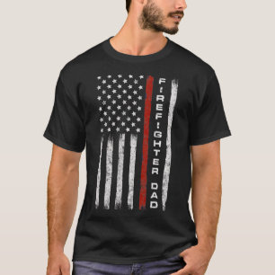 Camiseta PAI de Bombeiros de Sinalizador dos EUA - Fogo de 