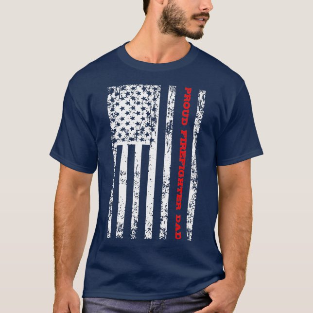 Camiseta Pai de Bombeiros Orgulhoso (Frente)