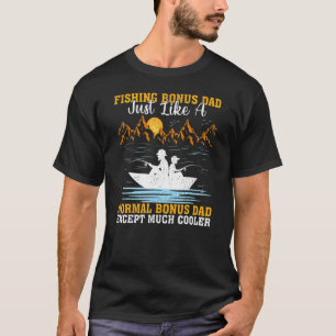 Camiseta Pai De Bônus De Pesca De Meninos Tal Como Um Bônus