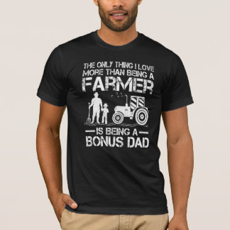 Camiseta Pai De Bônus Do Agricultor-Trator Retro Farmer Fat