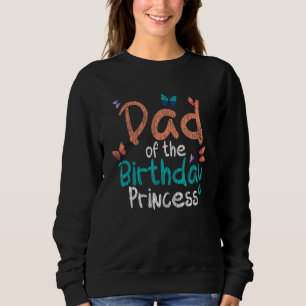 Camiseta Pai de borboleta Aniversário Princesa Meninas Cria