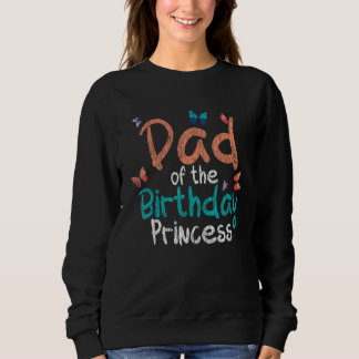 Camiseta Pai de borboleta Aniversário Princesa Meninas Cria