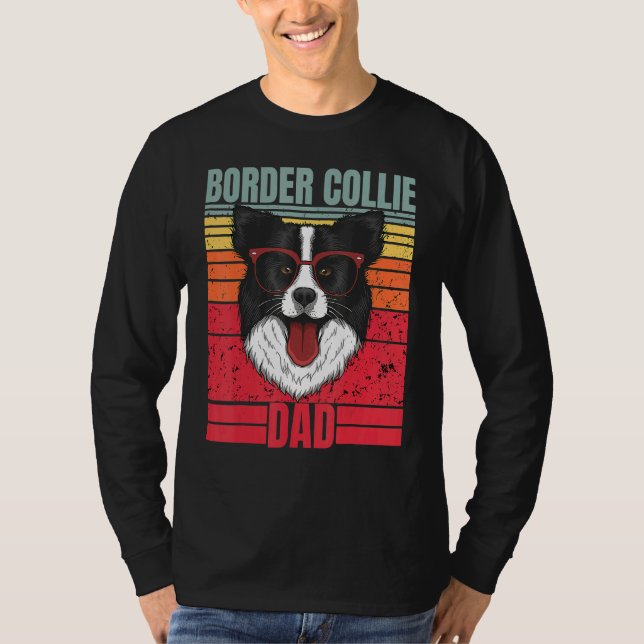 Camiseta Pai de Borda Collie Padre Collie Borda Retroborda (Frente)