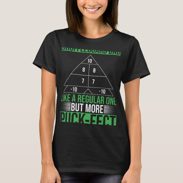 Camiseta Pai De Bordo De Shuffleboarder Pai (Frente)