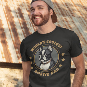 Camiseta Pai de Boston Terrier mais frio do mundo
