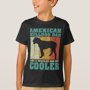 Camiseta Pai de Bulldog Americano como um Pai regular D do