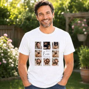 Camiseta Pai de Bulldog Francês foto colagem homens
