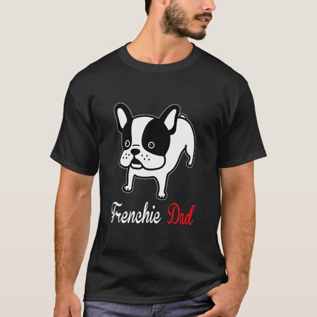 Camiseta Pai de Bulldog Francês Mãe Brincando (Frente)