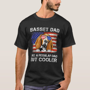 Camiseta Pai De Caça-Basset Como Um Pai Regular Mas Cão Mai