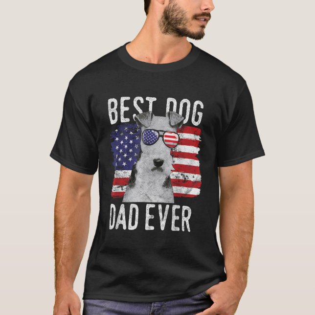 Camiseta Pai de Cachor Americano Fox Terrier U (Frente)