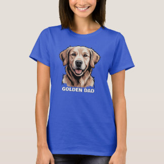 Camiseta Pai De Cachorrinho Do Retriever Do ouro - Gi Perso