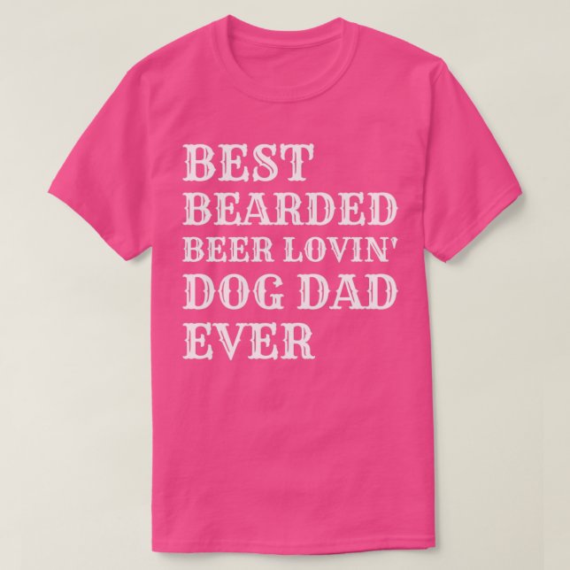 Camiseta Pai De Cachorro Adorável De Cerveja Com Melhor Com (Frente do Design)