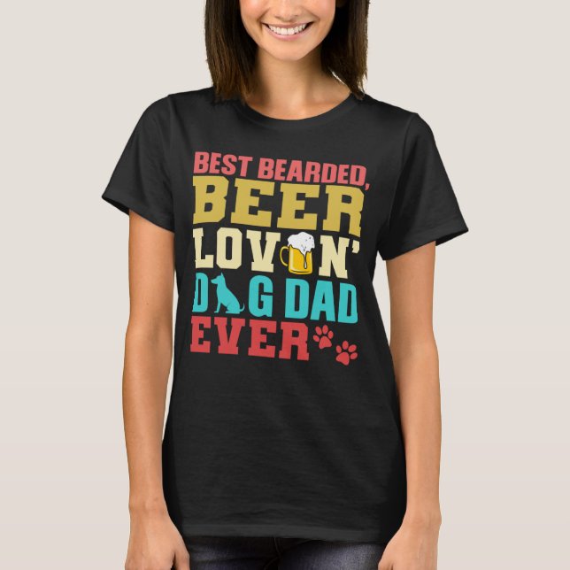 Camiseta Pai de Cachorro Adormecido de Cerveja (Frente)