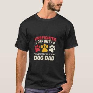 Camiseta Pai de Cachorro Bombeiro Aposentadoria