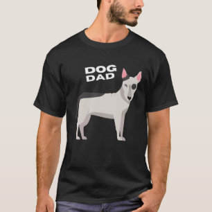 Camiseta Pai de Cachorro Bull Terrier Preto e Branco