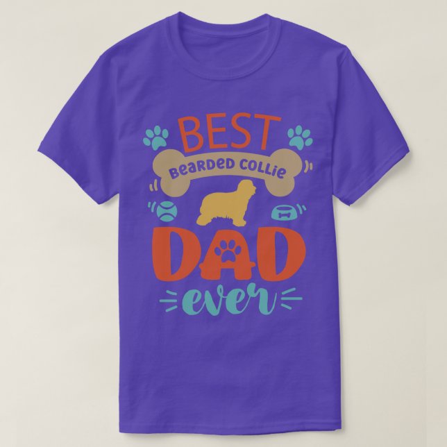 Camiseta Pai de Cachorro Collie (Frente do Design)
