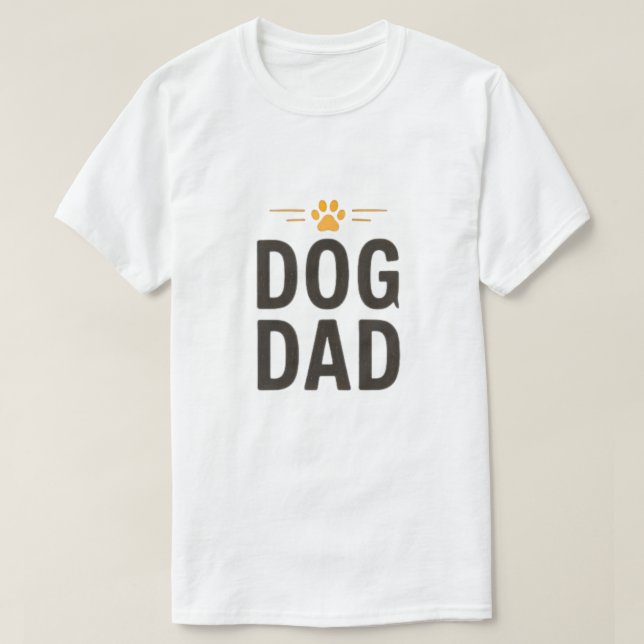 Camiseta Pai de Cachorro com Desenho Simples de Pata para A (Frente do Design)