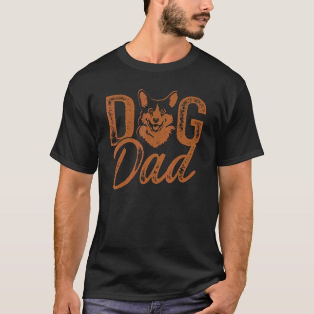 Camiseta Pai de Cachorro Corgi (Frente)
