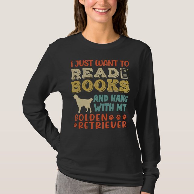 Camiseta Pai De Cachorro De ouro Mãe E Livro (Frente)