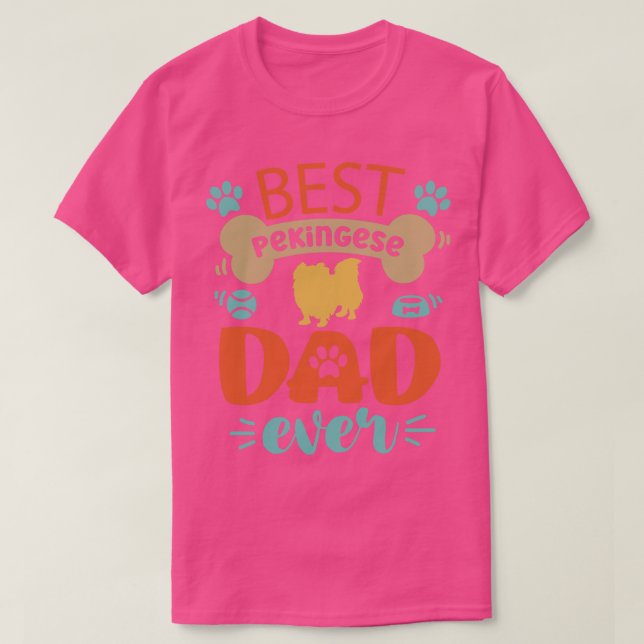 Camiseta Pai de Cachorro de Pekingese (Frente do Design)