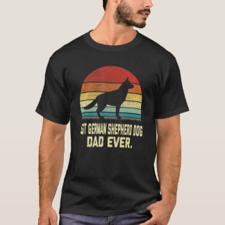 Camiseta Pai De Cachorro Do Melhor German shepherd Vintage